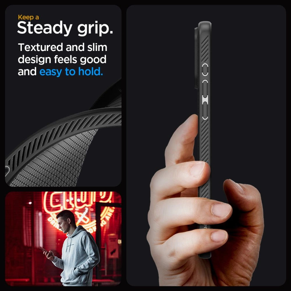 Etui Spigen Liquid Air na iPhone 15 Pro - czarny mat – zdjęcie 12