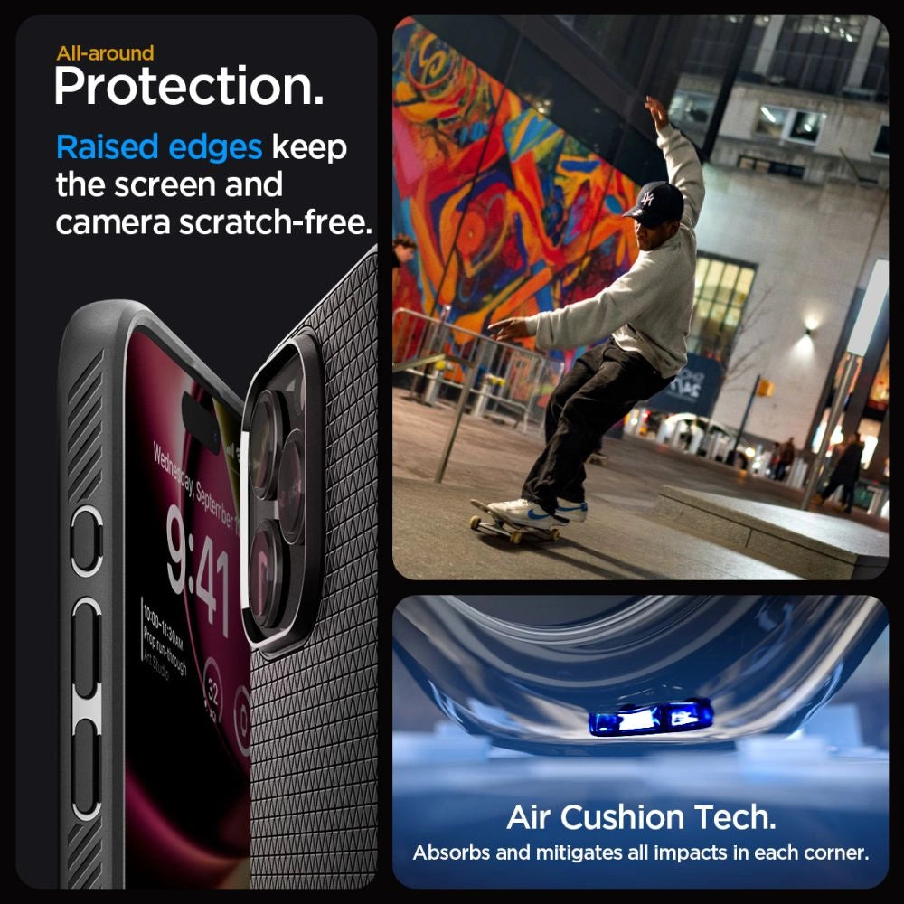 Etui Spigen Liquid Air na iPhone 15 Pro - czarny mat – zdjęcie 13