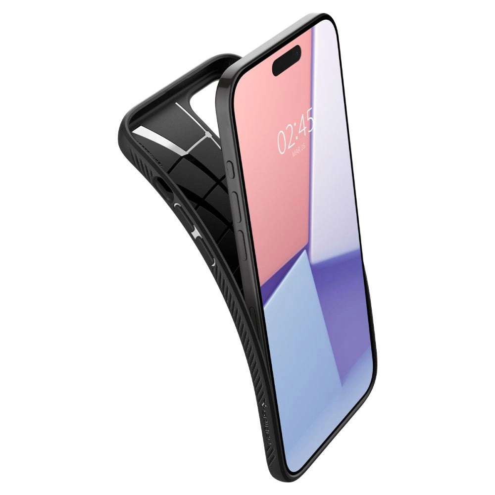 Etui Spigen Liquid Air na iPhone 15 Pro - czarny mat – zdjęcie 7
