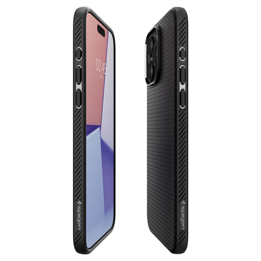 Etui Spigen Liquid Air na iPhone 15 Pro - czarny mat – zdjęcie 8