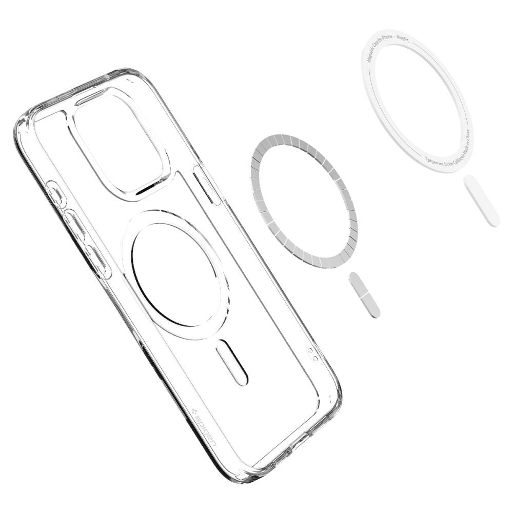 Etui Spigen Ultra Hybrid Mag z MagSafe na iPhone 15 Pro Max - białe – zdjęcie 7