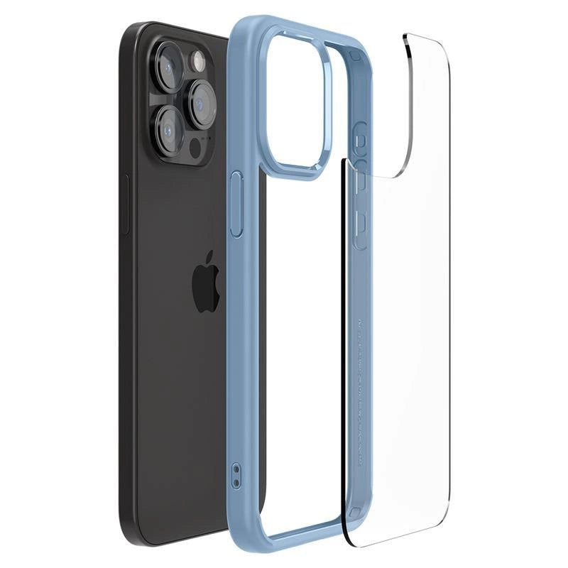 Etui Spigen Crystal Hybrid na iPhone 15 Pro Max - przezroczysto-niebieskie – zdjęcie 13