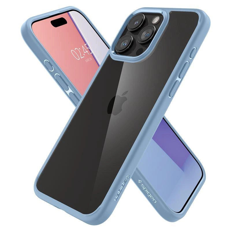 Etui Spigen Crystal Hybrid na iPhone 15 Pro Max - przezroczysto-niebieskie – zdjęcie 3