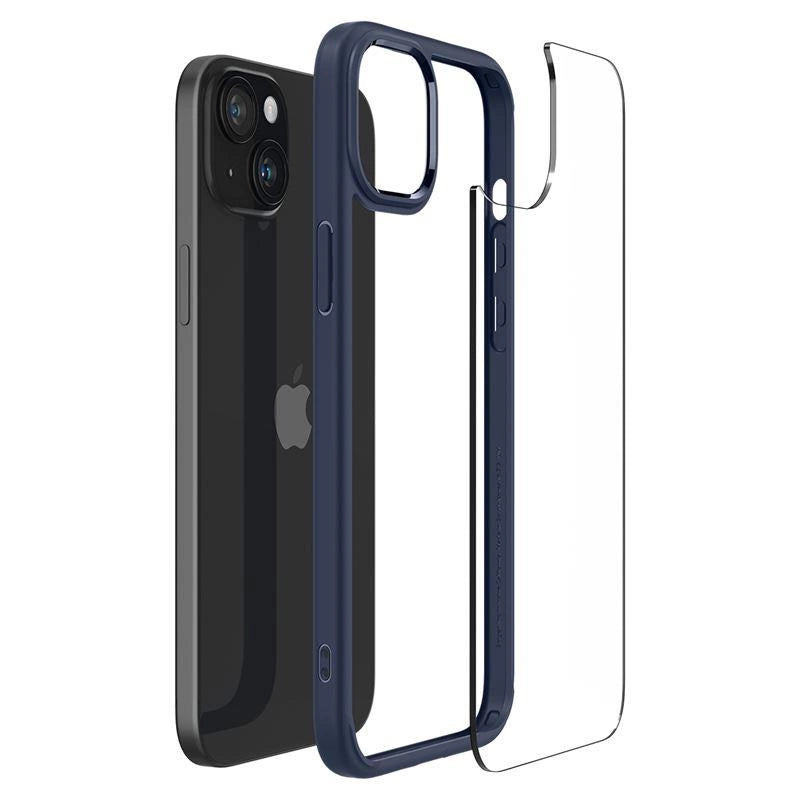 Etui Spigen Crystal Hybrid na iPhone 15 Plus - przezroczysto-niebieskie – zdjęcie 11