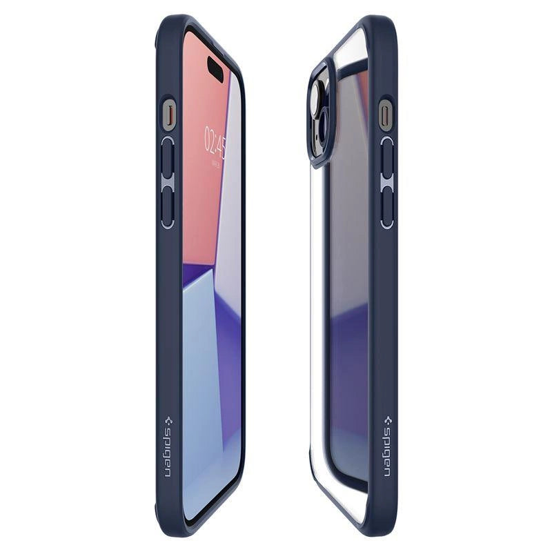 Etui Spigen Crystal Hybrid na iPhone 15 Plus - przezroczysto-niebieskie – zdjęcie 12