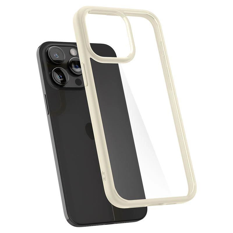 Etui Spigen Crystal Hybrid na iPhone 15 Pro Max - przezroczysto-beżowe – zdjęcie 11