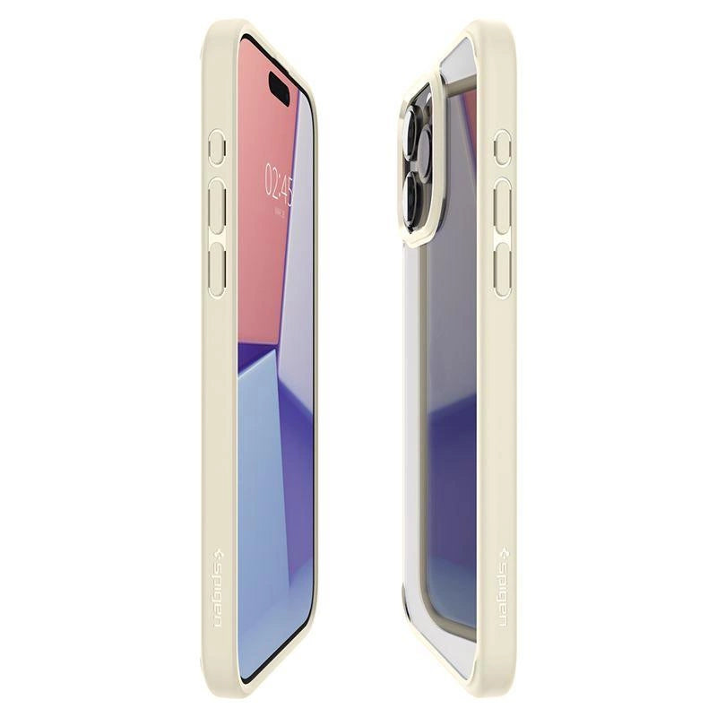 Etui Spigen Crystal Hybrid na iPhone 15 Pro Max - przezroczysto-beżowe – zdjęcie 14