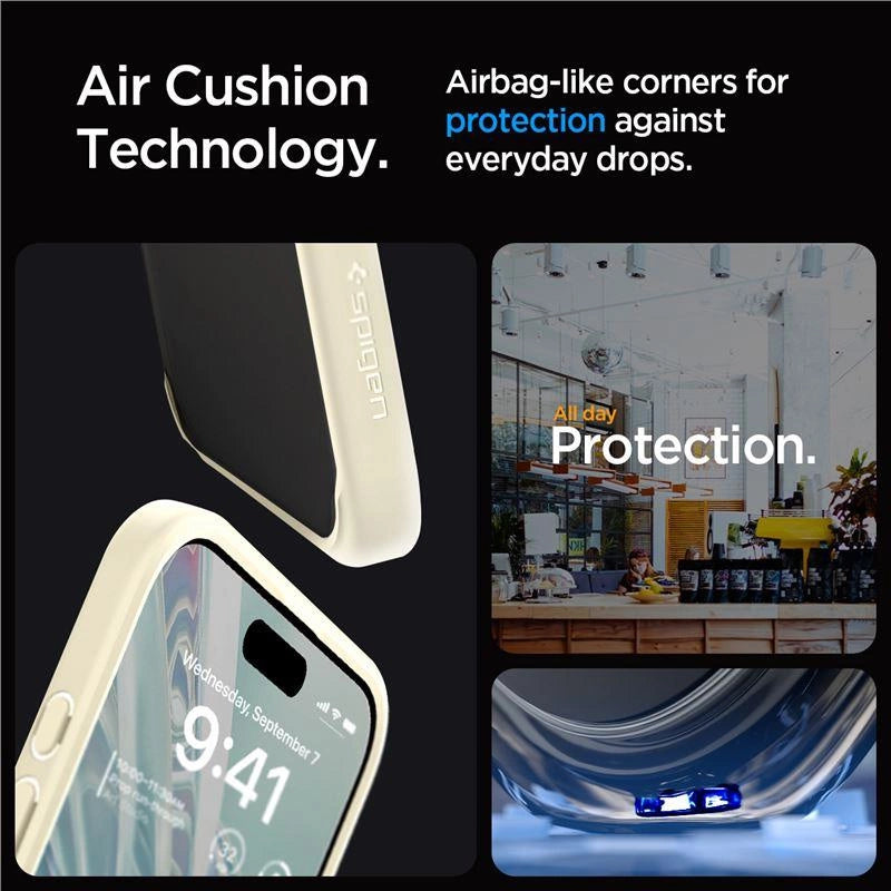 Etui Spigen Crystal Hybrid na iPhone 15 Pro Max - przezroczysto-beżowe – zdjęcie 3