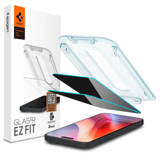 Szkło hartowane Spigen Glas.tR na iPhone 15 / 16 z adapterem (2 szt.)