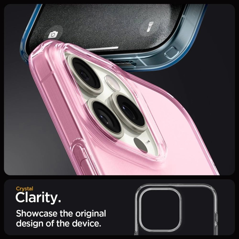 Etui Spigen Liquid Crystal na iPhone 15 Pro - różowo-niebieskie – zdjęcie 13