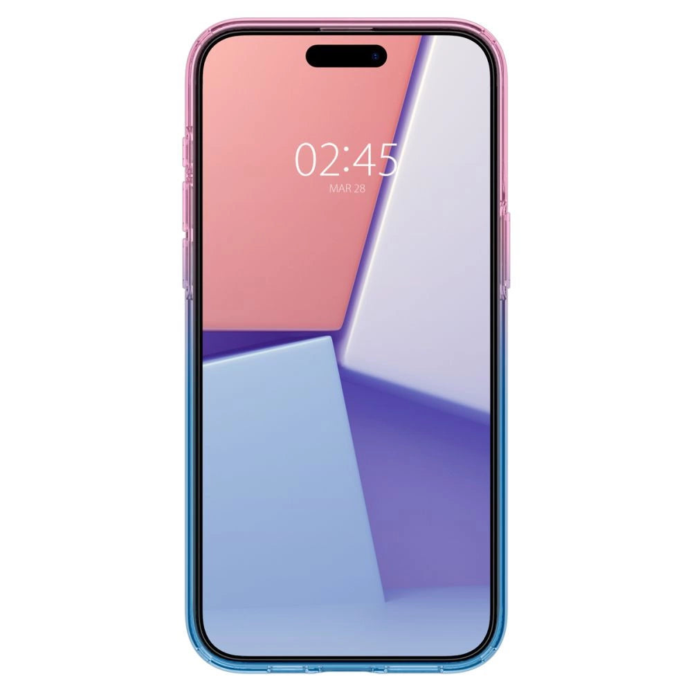 Etui Spigen Liquid Crystal na iPhone 15 Pro - różowo-niebieskie – zdjęcie 2