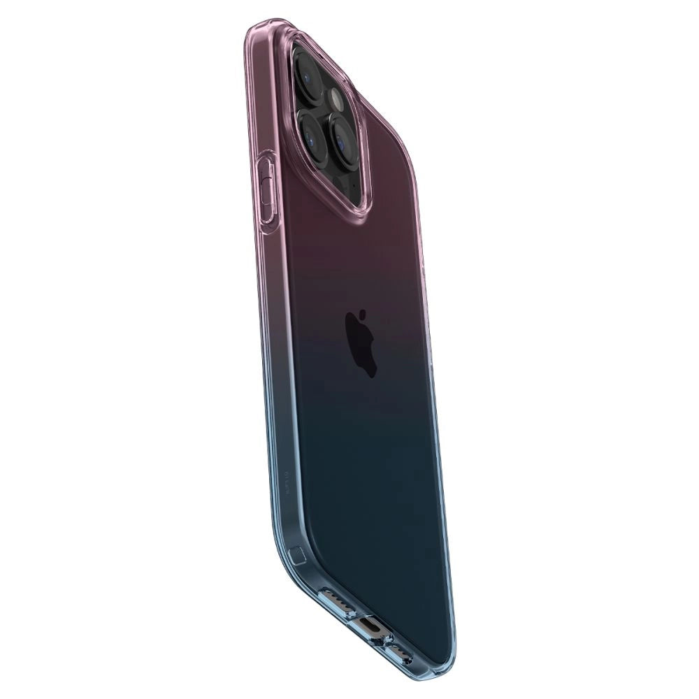 Etui Spigen Liquid Crystal na iPhone 15 Pro - różowo-niebieskie – zdjęcie 7
