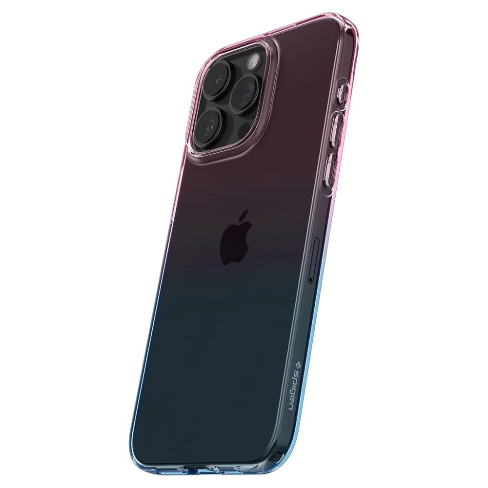 Etui Spigen Liquid Crystal na iPhone 15 Pro - różowo-niebieskie – zdjęcie 8