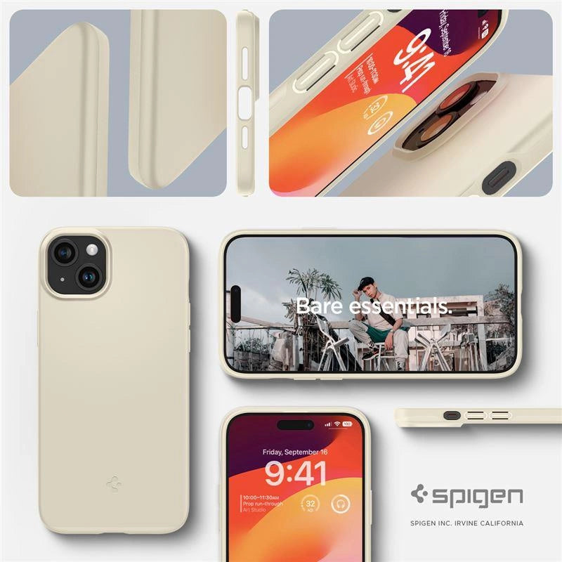 Etui Spigen Thin Fit na iPhone 15 Plus - beżowe – zdjęcie 8