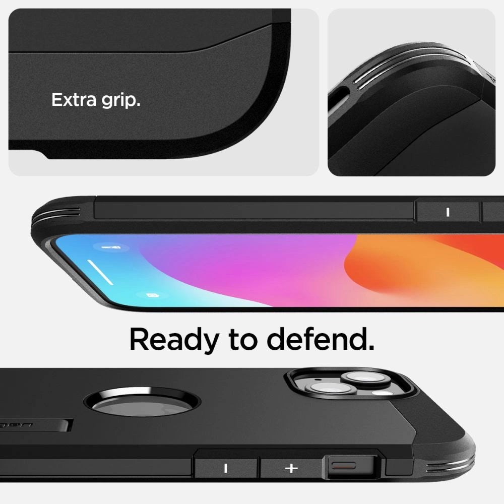 Etui Spigen Tough Armor MagSafe na iPhone 15 - czarne – zdjęcie 10