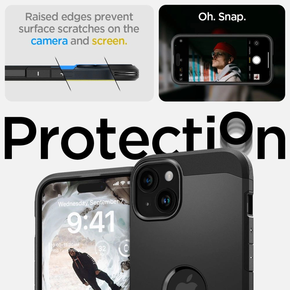 Etui Spigen Tough Armor MagSafe na iPhone 15 - czarne – zdjęcie 12