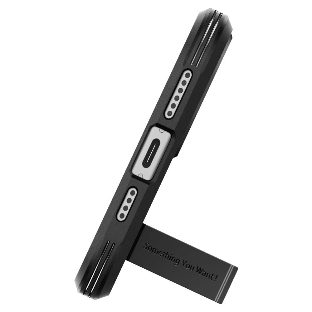 Etui Spigen Tough Armor MagSafe na iPhone 15 - czarne – zdjęcie 6