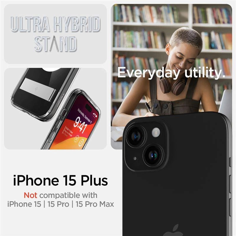 Spigen Ultra Hybrid S MagSafe, crystal clear - iPhone 15 Plus – zdjęcie 2