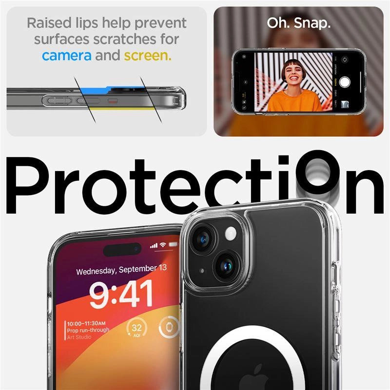 Spigen Ultra Hybrid S MagSafe, crystal clear - iPhone 15 Plus – zdjęcie 5