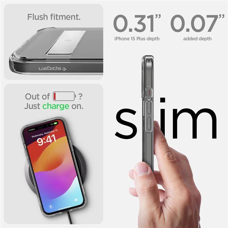 Spigen Ultra Hybrid S MagSafe, crystal clear - iPhone 15 Plus – zdjęcie 6