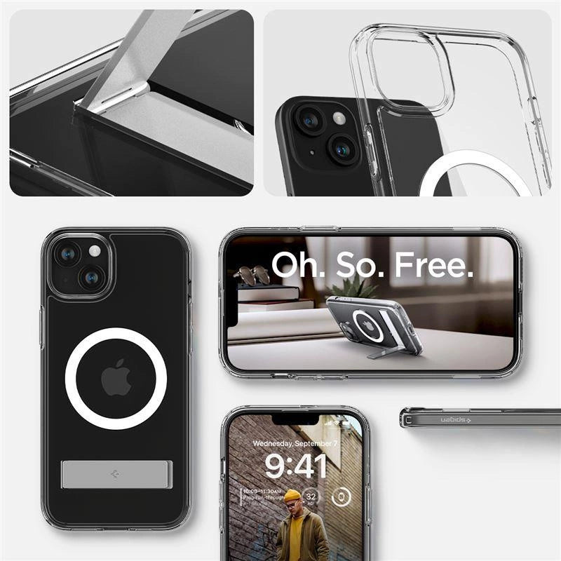 Spigen Ultra Hybrid S MagSafe, crystal clear - iPhone 15 Plus – zdjęcie 7