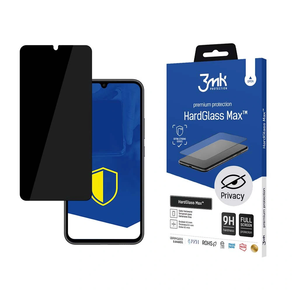 Szkło 9H prywatyzujące 3mk HardGlass Max Privacy na Samsung Galaxy A34 5G