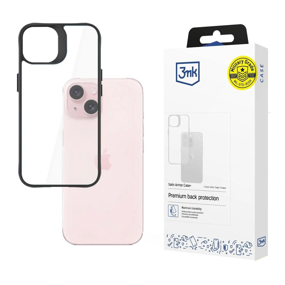 Etui 3mk Satin Armor Case+ na iPhone 15 Plus - przezroczyste