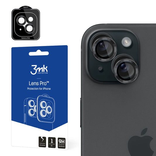 Osłona aparatu 3mk Lens Protection Pro na iPhone 15 - grafitowa