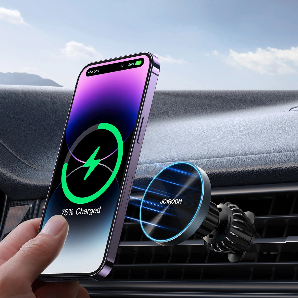 Joyroom magnetyczny na kratkę wentylacyjną nawiew czarna (JR-ZS240 Pro) – zdjęcie 8