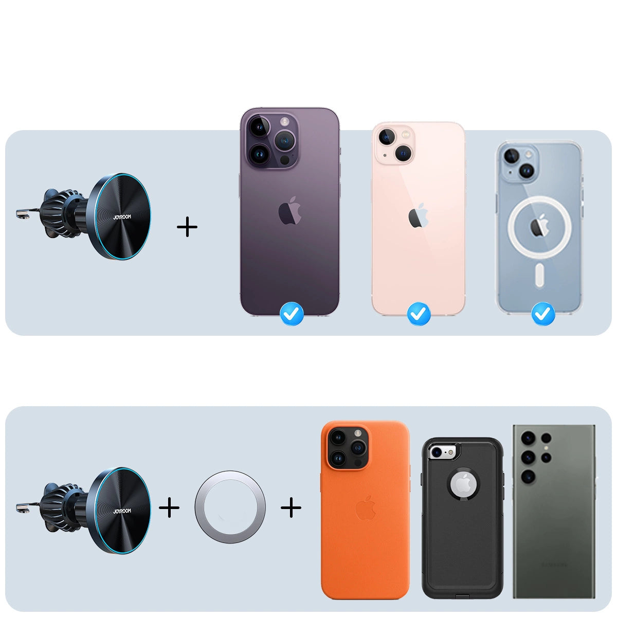 Joyroom magnetyczny na kratkę wentylacyjną nawiew czarna (JR-ZS240 Pro) – zdjęcie 13