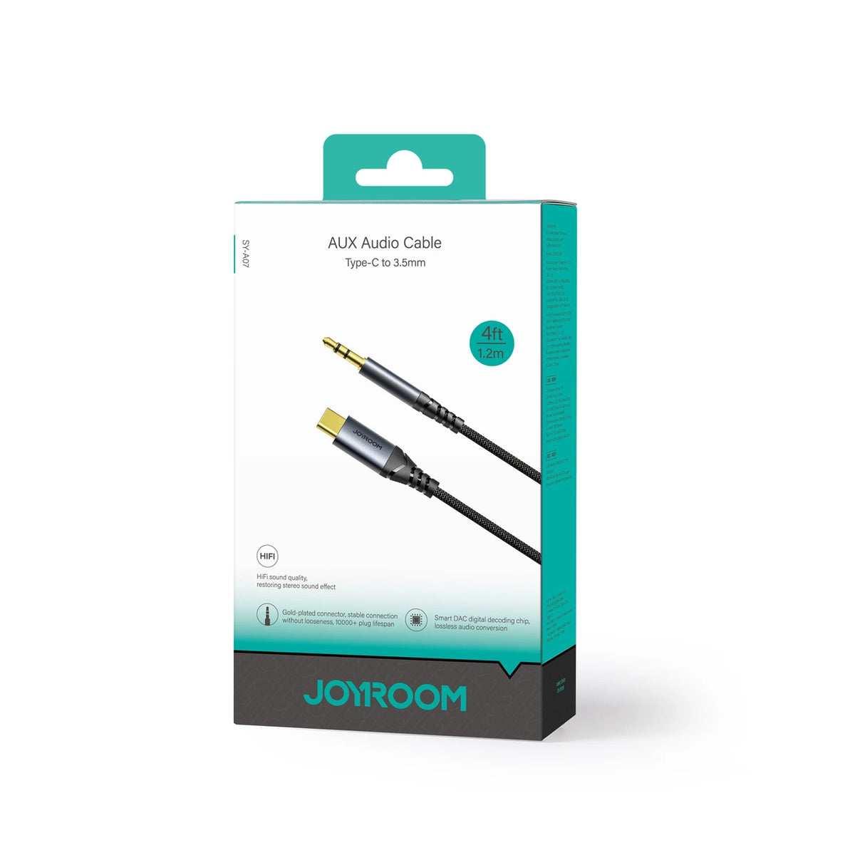 Kabel Joyroom Audio Transfer Series SY-A07 mini jack 3,5 mm - czarny – zdjęcie 5