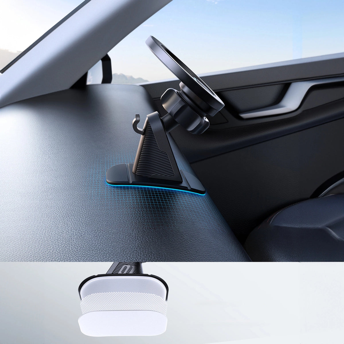 Joyroom magnetyczny na kokpit/deskę rozdzielczą czarny MagSafe (JR-ZS376) – zdjęcie 9