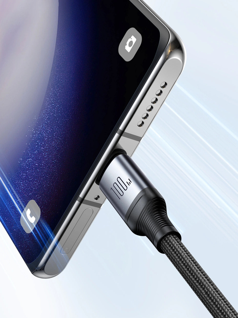 Kabel Joyroom Speedy Series S-A21 2w1 USB-C - USB-C / USB-C 100W - czarny – zdjęcie 9