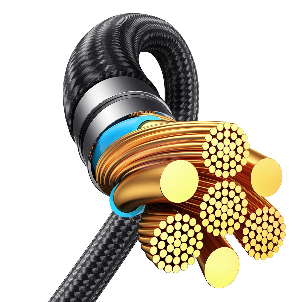 Kabel Joyroom Speedy Series S-A21 2w1 USB-C - USB-C / USB-C 100W - czarny – zdjęcie 4