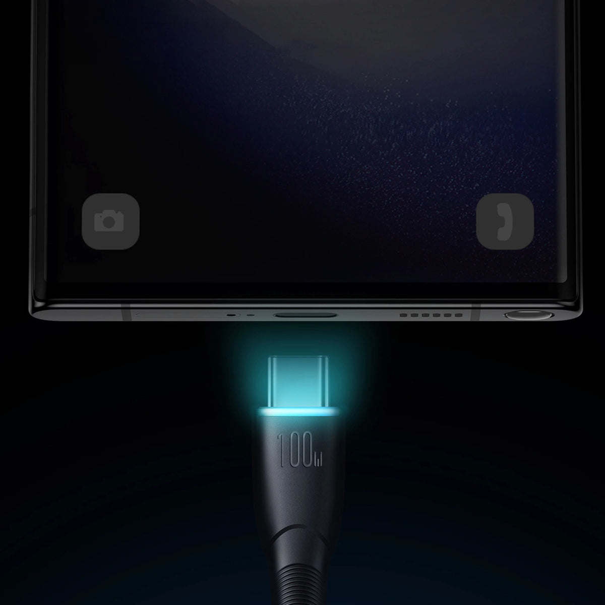 Kabel Joyroom Starry series SA32-AC6 100W USB-A / USB-C 1m - czarny – zdjęcie 9