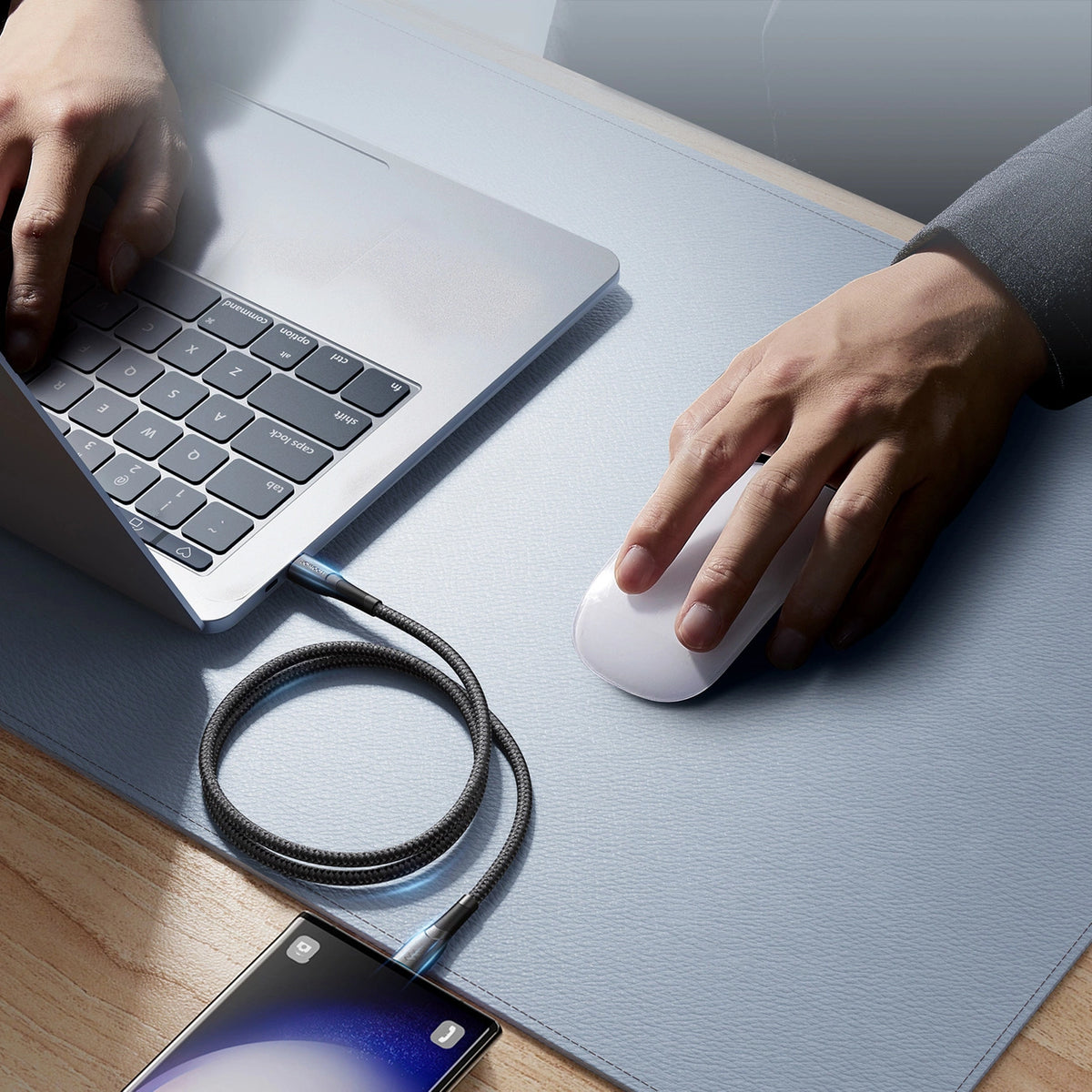Kabel Joyroom Starry Series SA32-AC3 3A USB-A / USB-C 1m - czarny – zdjęcie 9