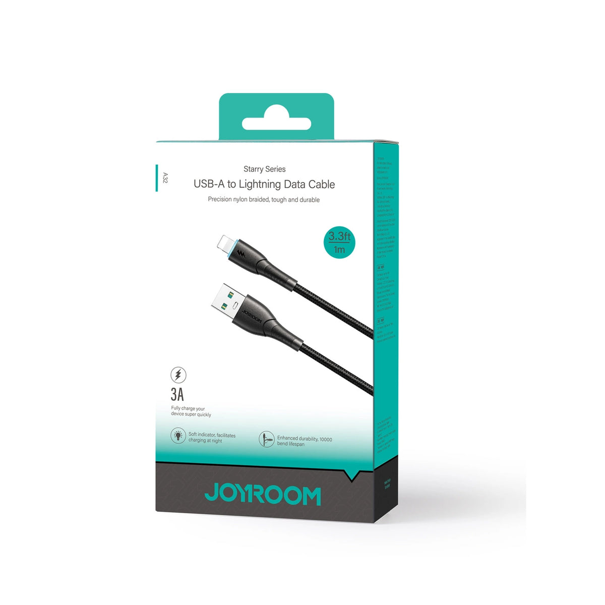 Kabel Joyroom Starry Series SA32-AL3 3A USB-A / Lightning 1m - czarny – zdjęcie 5