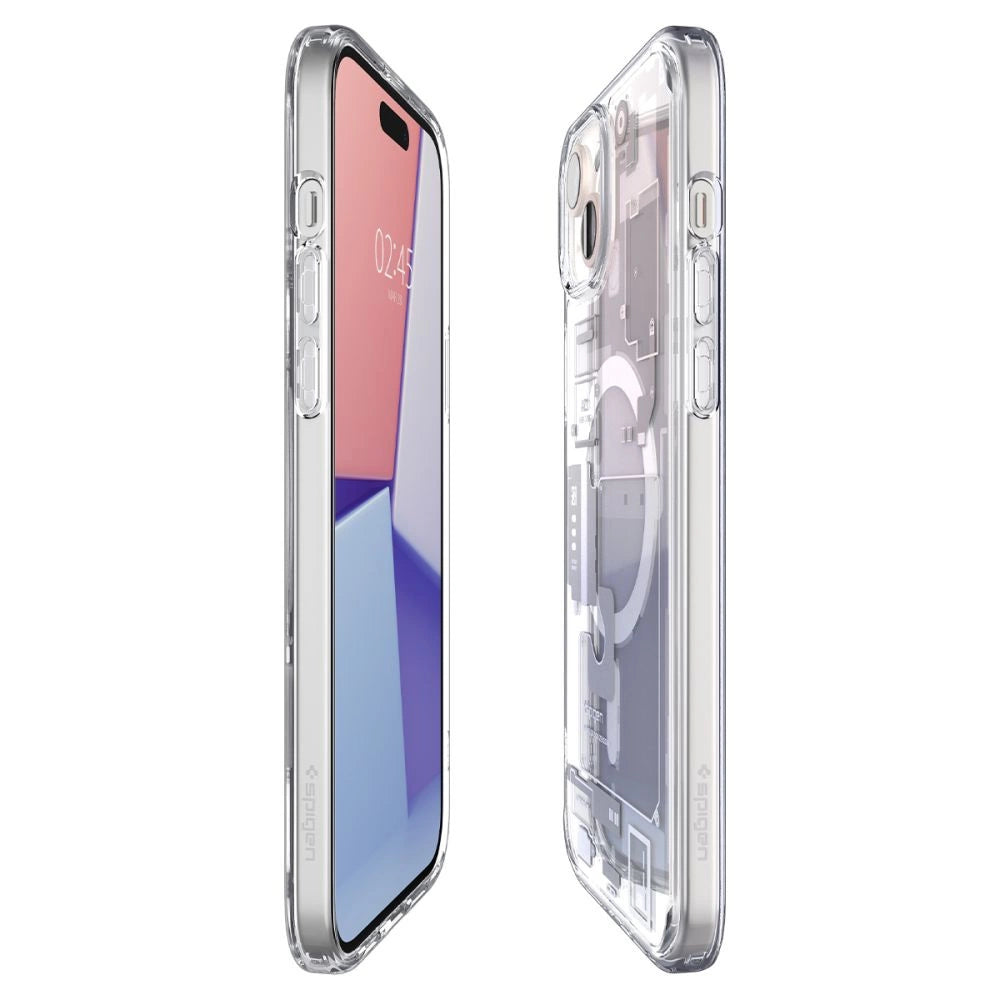 Etui Spigen Ultra Hybrid Mag z na iPhone 15 Plus - białe (wzór Zero One) – zdjęcie 8