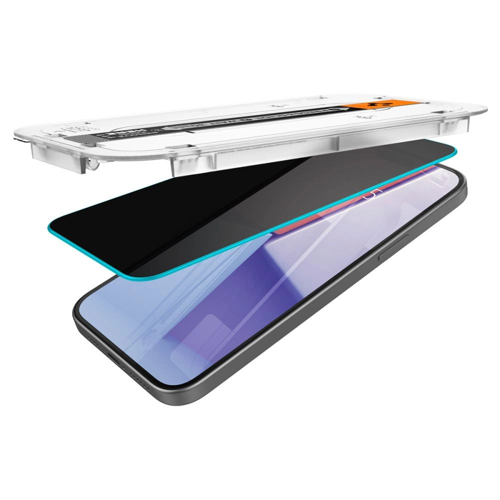 Szkło hartowane Spigen Glas.tR EZ Fit Privacy na iPhone 15 Plus – zdjęcie 5