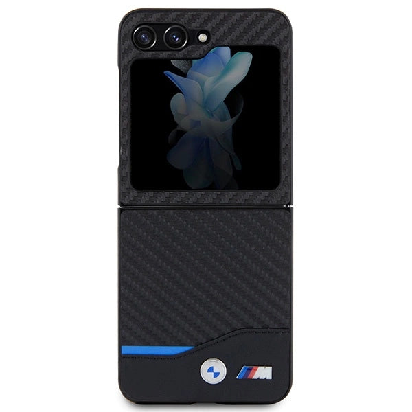 Etui BMW Leather Carbon do Samsung Galaxy Z Flip 5 - czarne – zdjęcie 2