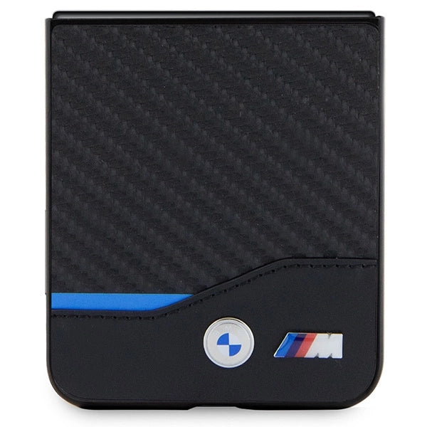 Etui BMW Leather Carbon do Samsung Galaxy Z Flip 5 - czarne – zdjęcie 5