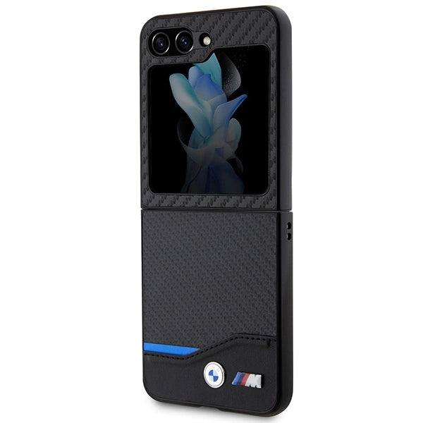 Etui BMW Leather Carbon do Samsung Galaxy Z Flip 5 - czarne – zdjęcie 6