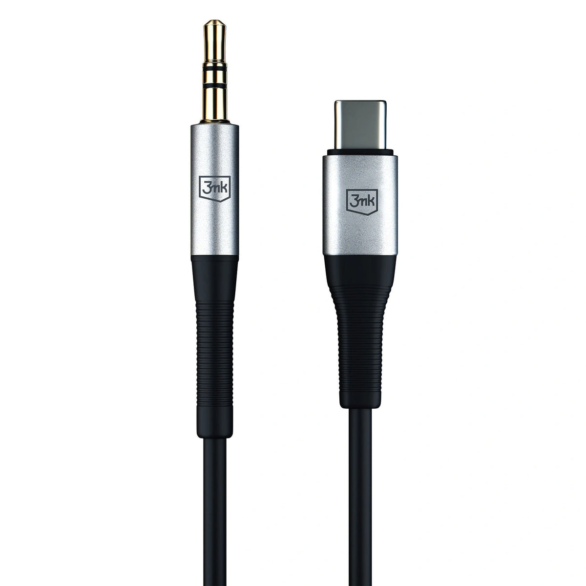 Kabel 3mk AUX minijack 3.5 mm / USB-C - srebrny – zdjęcie 13