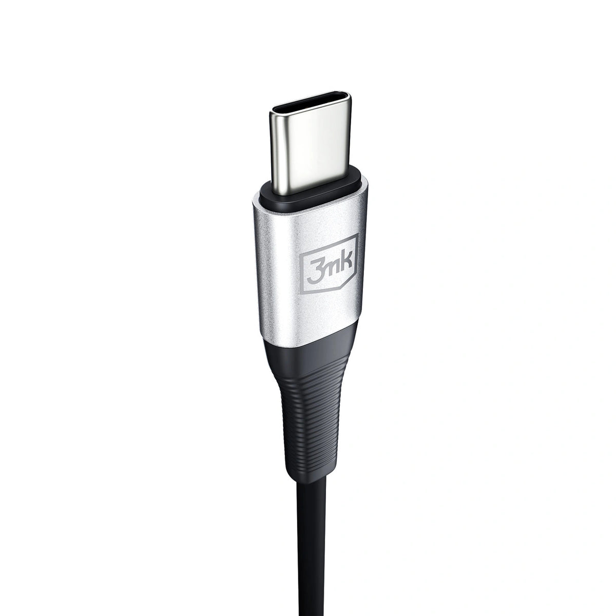 Kabel 3mk AUX minijack 3.5 mm / USB-C - srebrny – zdjęcie 6