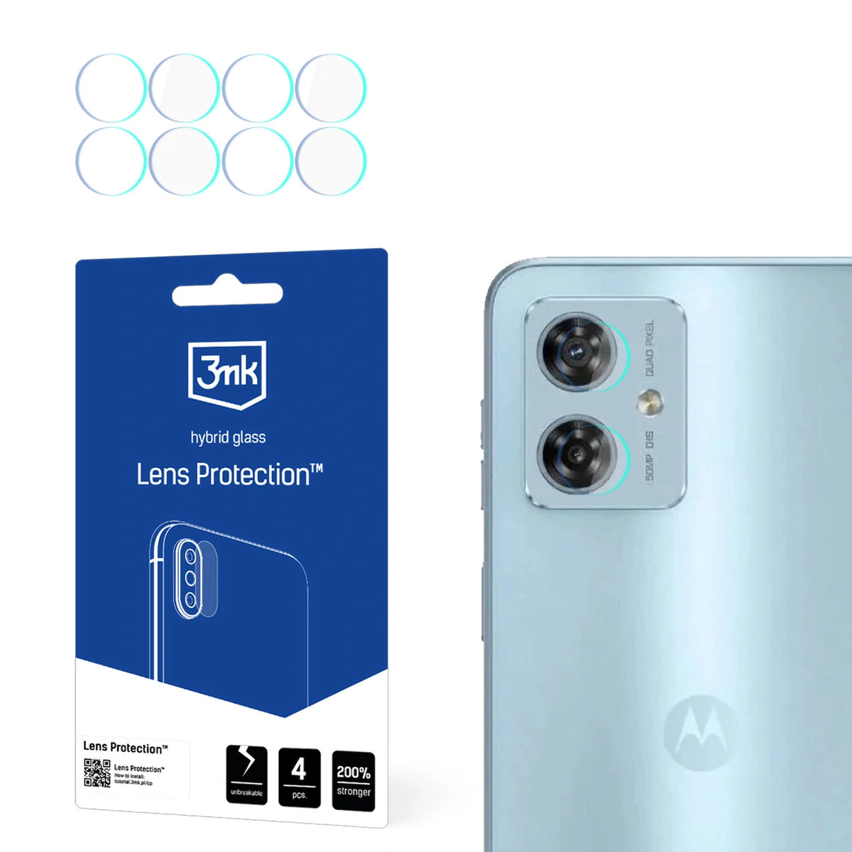 Szkło na aparat 3mk Lens Protection hybrydowe na Motorola Moto G54