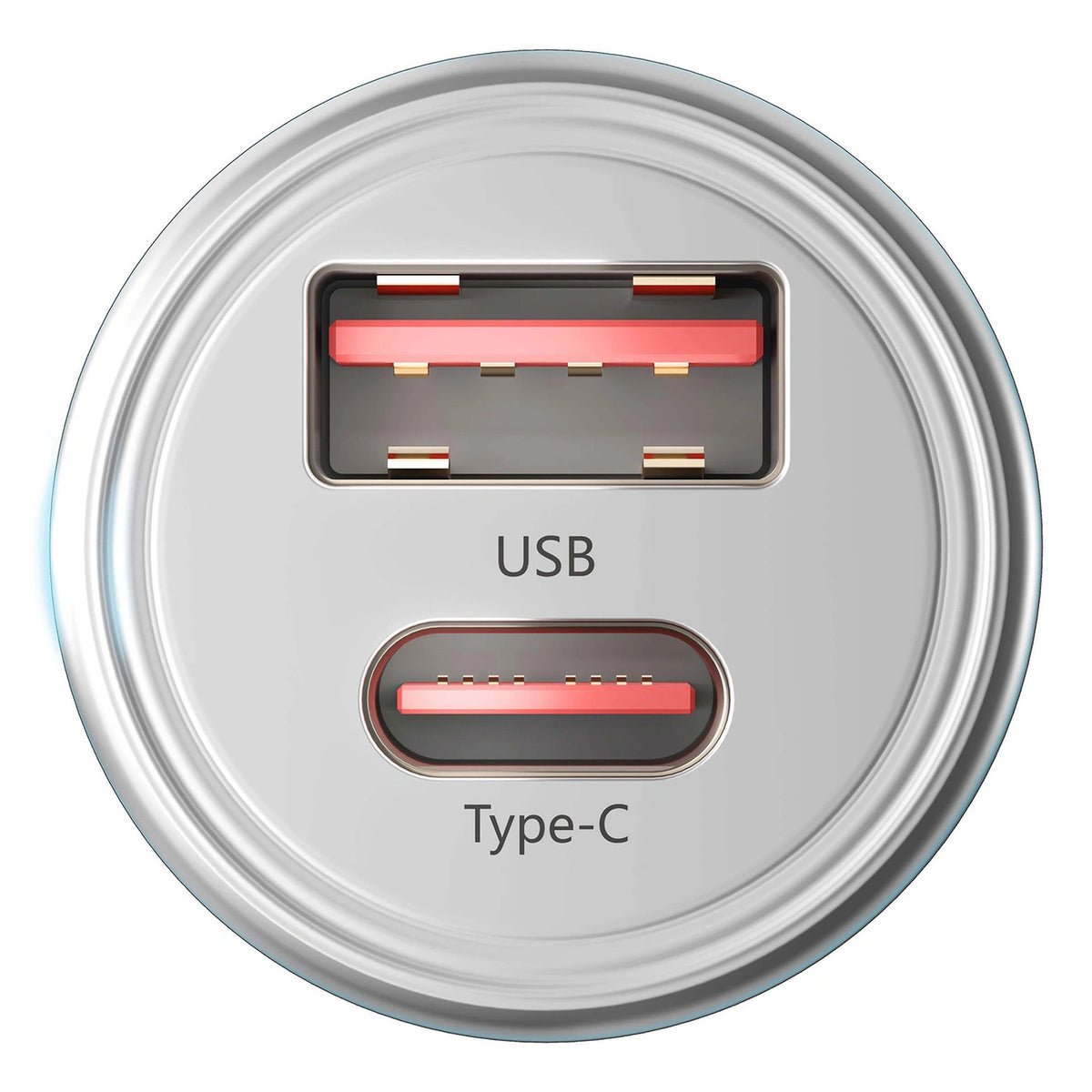 Ładowarka samochodowa 3mk Hyper Car Charger 45W USB-C USB-A - srebrna – zdjęcie 3