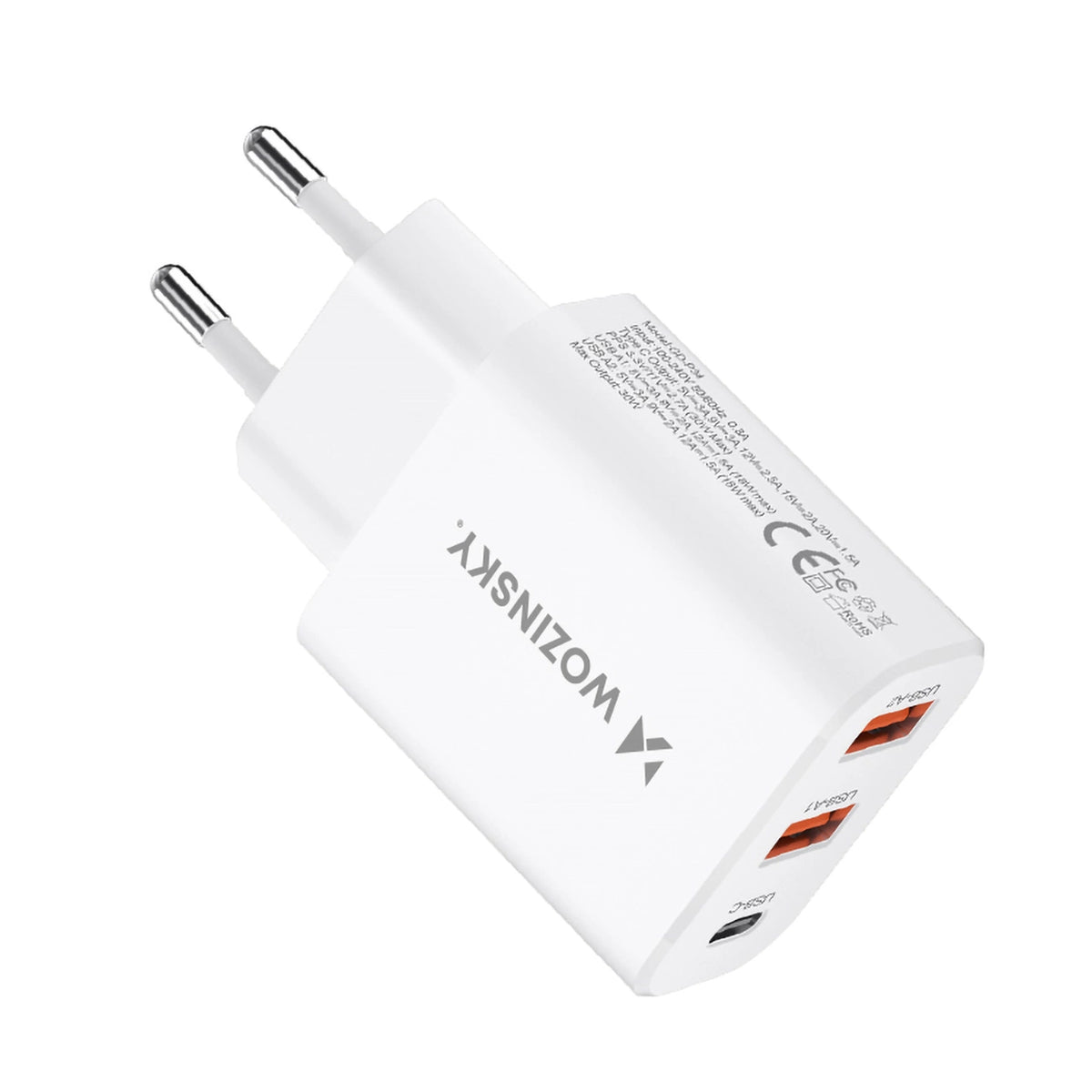 Ładowarka sieciowa Wozinsky CWCUCW 30W USB-C / 2 x USB-A - biała – zdjęcie 4
