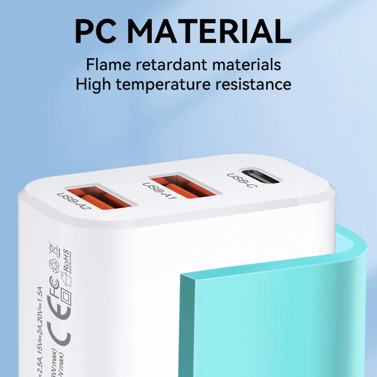 Ładowarka sieciowa Wozinsky CWCUCW 30W USB-C / 2 x USB-A - biała – zdjęcie 10