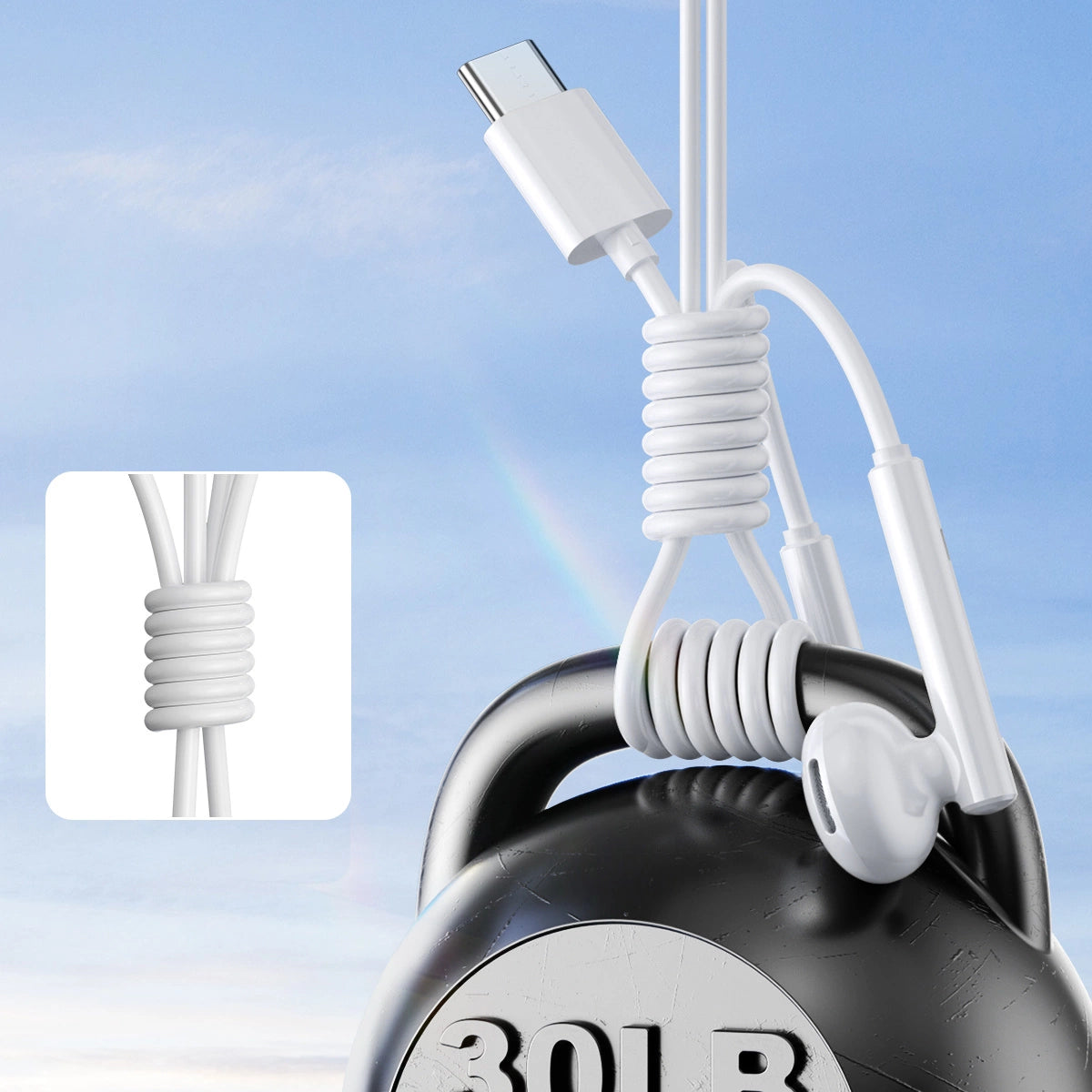 Słuchawki douszne USB-C Joyroom JR-EC05 - białe – zdjęcie 11