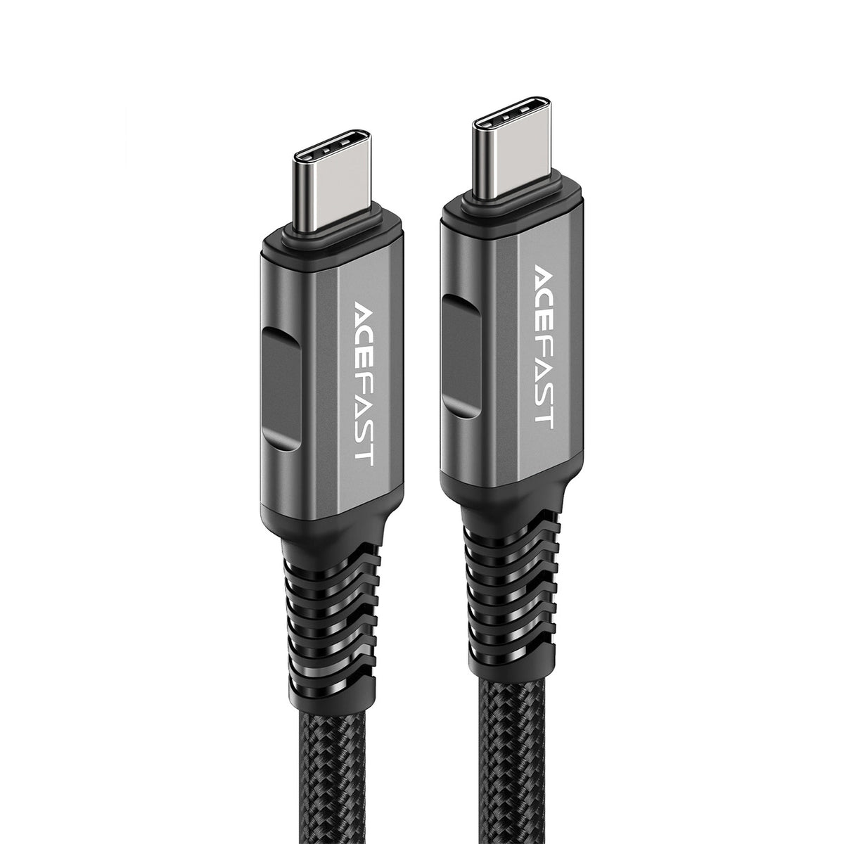 Kabel Acefast C1-09 USB-C / USB-C USB4 PD3.1 5A 1m - szaro-czarny – zdjęcie 3